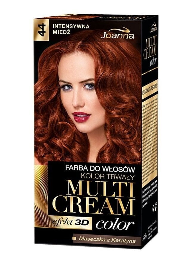 Joanna Multi Cream Color Hiusväri 100 ml, 44 Intensive Copper hinta ja tiedot | Hiusvärit | hobbyhall.fi