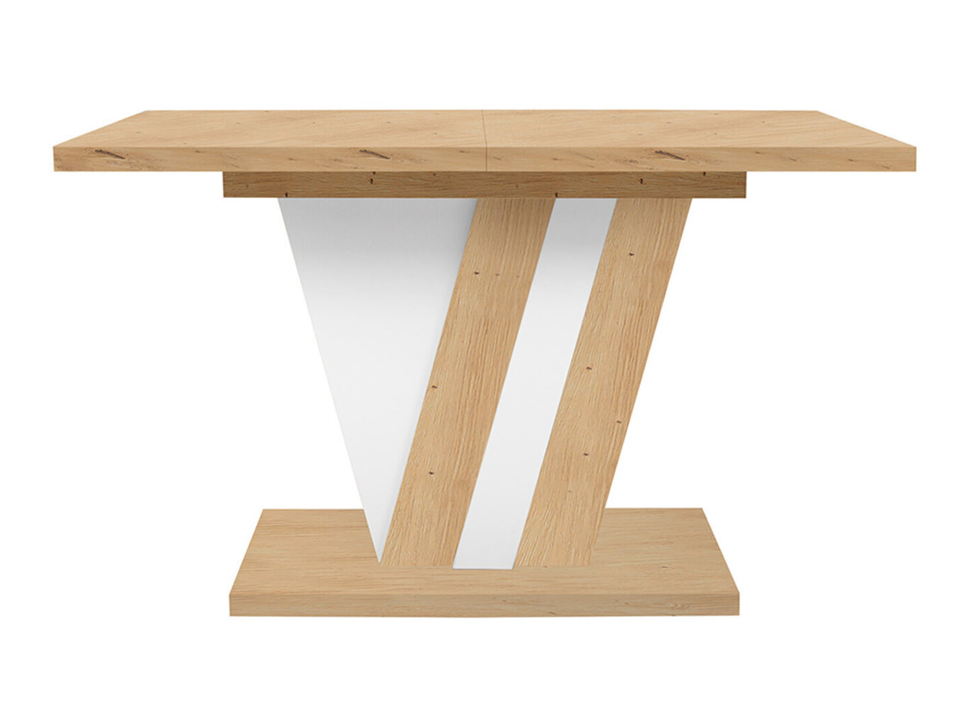BRW Zalder Ruokapöytä 125 cm ruskea/valkoinen hinta ja tiedot | Ruokapöydät | hobbyhall.fi
