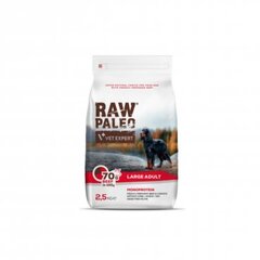Raw Paleo viljaton kuivaruoka isokokoisille koirille Aikuinen Suuri rotu, naudanlihalla, 2,5 kg hinta ja tiedot | Raw Paleo Koirat | hobbyhall.fi