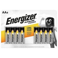 Energizer AA Alkaline Power alkaliparistot (8 kpl) hinta ja tiedot | Paristot | hobbyhall.fi