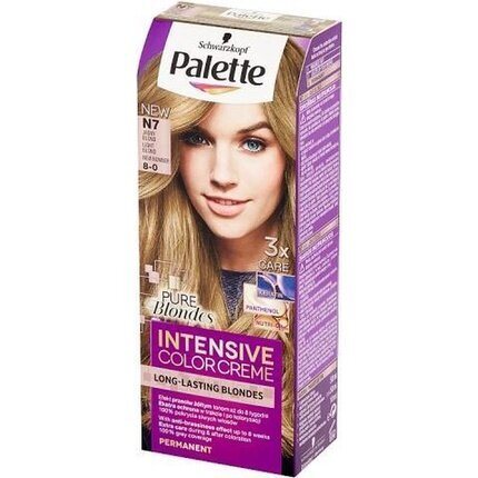 Voidemainen hiusväri Schwarzkopf Palette Intensive Color Creme, N7 Light Blonde hinta ja tiedot | Hiusvärit | hobbyhall.fi