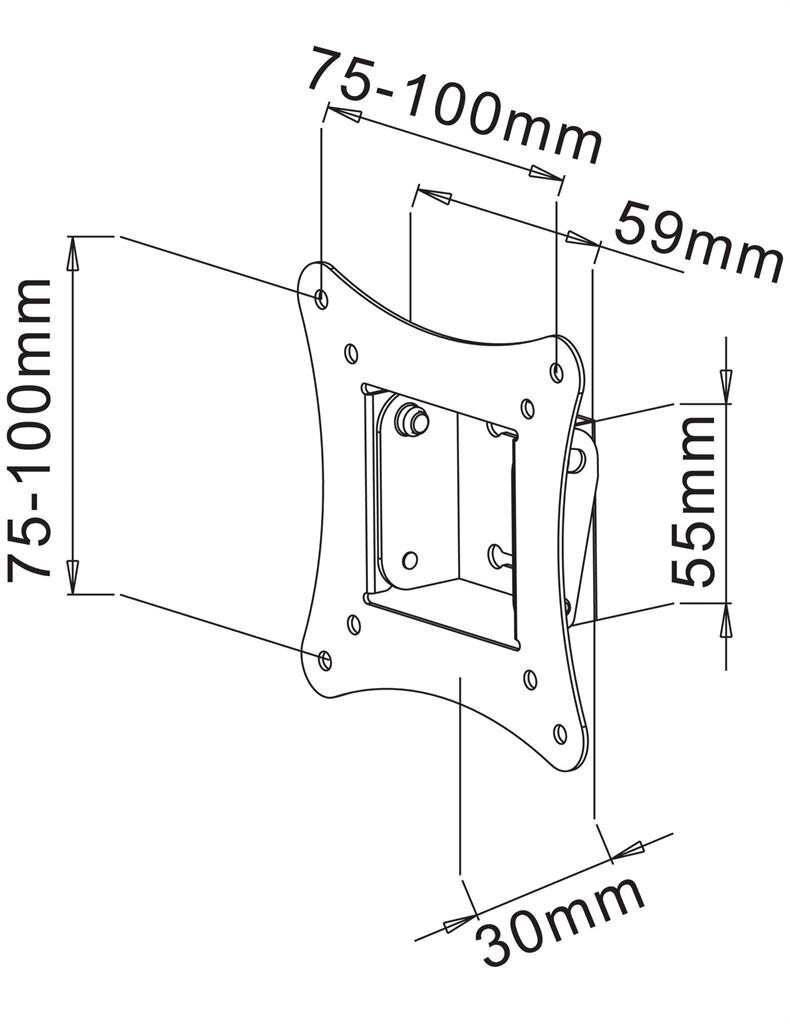 Techly 106596 13-30" hinta ja tiedot | TV-seinätelineet | hobbyhall.fi