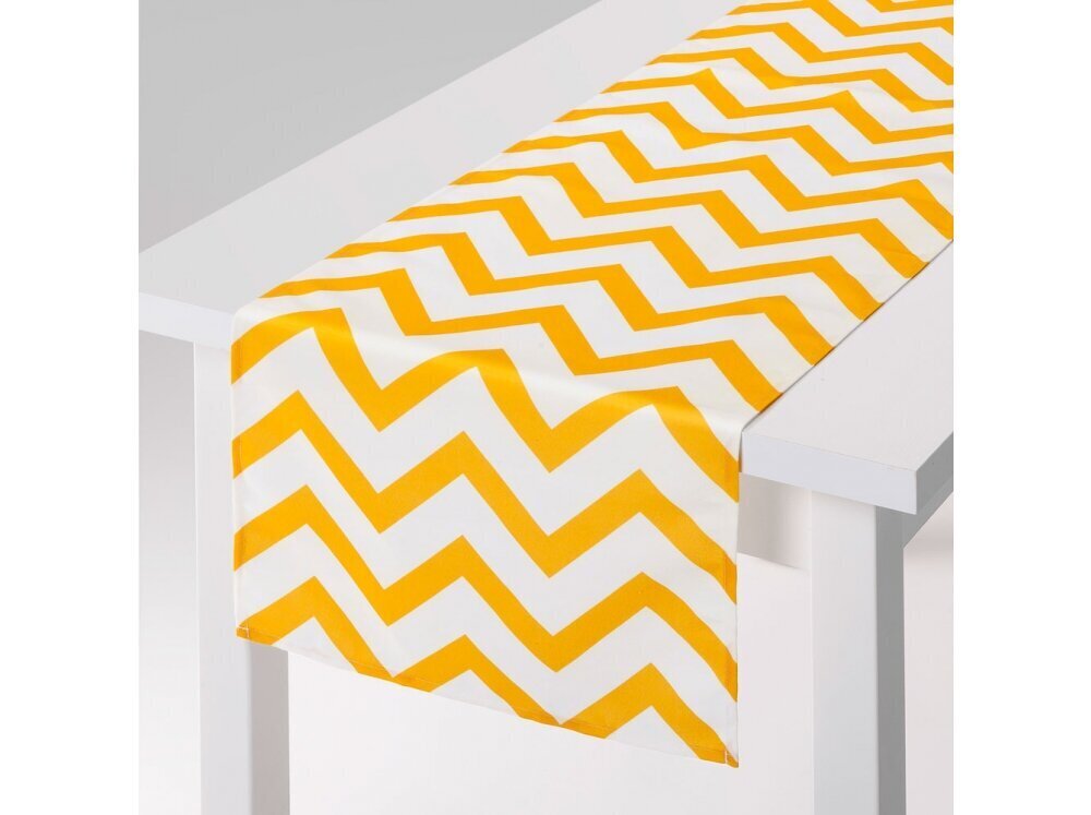 Pöytäliina Ambition Yellow Stripes, 40x150 cm hinta ja tiedot | Pöytäliinat, tabletit ja lautasliinat | hobbyhall.fi