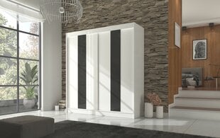Vaatekaappi Adrk Furniture Karen 200 cm, valkoinen hinta ja tiedot | Kaapit | hobbyhall.fi