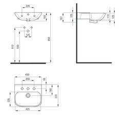 Deante Avis CDA 6U4W pesuallas hinta ja tiedot | Pesualtaat | hobbyhall.fi