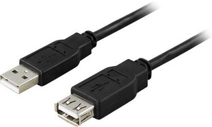 Deltaco USB2-14S, USB 2.0, 5m hinta ja tiedot | Kaapelit ja adapterit | hobbyhall.fi