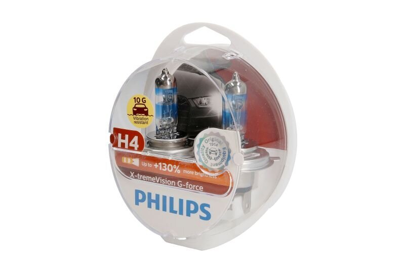 Lamput Philips H4 12V 60/55W +130% X-treme Vision G-Force (2 kpl)