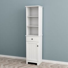 Korkea kylpyhuonekaappi SoBuy BZR17-W, valkoinen hinta ja tiedot | Kylpyhuonekaapit | hobbyhall.fi