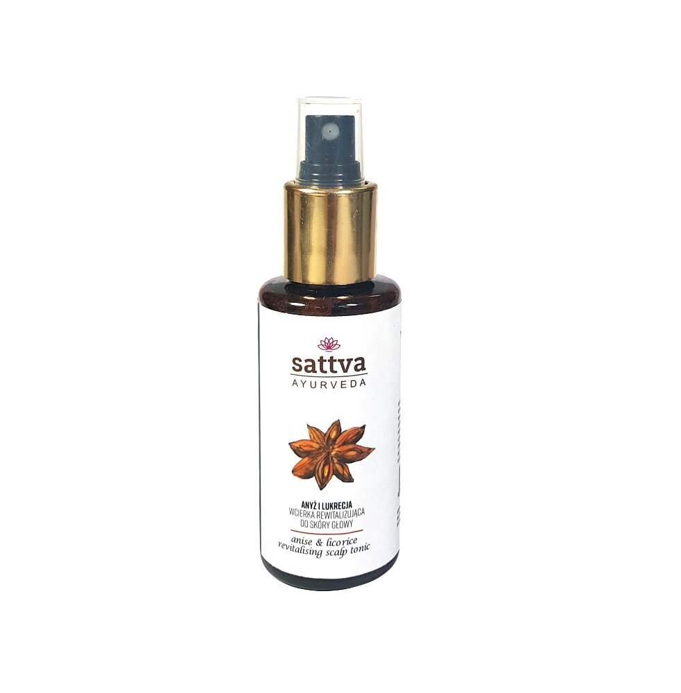 Hiukset ja päänahka tonic Sattva Ayurveda Aniks-lakritsi, 100 ml hinta ja tiedot | Kampaamotuotteet | hobbyhall.fi