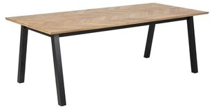 Pöytä Actona Brighton 180 cm, ruskea/musta hinta ja tiedot | Ruokapöydät | hobbyhall.fi