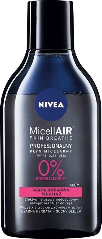 Kaksivaiheinen meikinpoistoaine Nivea Micell Air Skin Breathe 400 ml hinta ja tiedot | Kasvojen puhdistusaineet | hobbyhall.fi