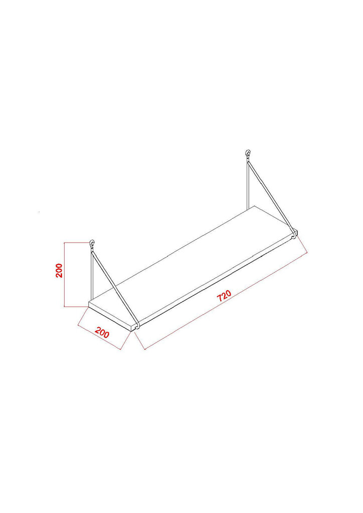 Seinähylly Kalune Design Armoni, musta/ruskea hinta ja tiedot | Hyllyt | hobbyhall.fi