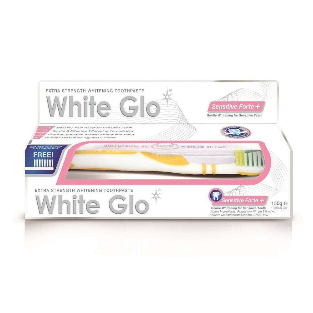 Valkaiseva hammastahna herkille hampaille White Glo Sensitive Forte+ 150 g hinta ja tiedot | Suuhygienia | hobbyhall.fi