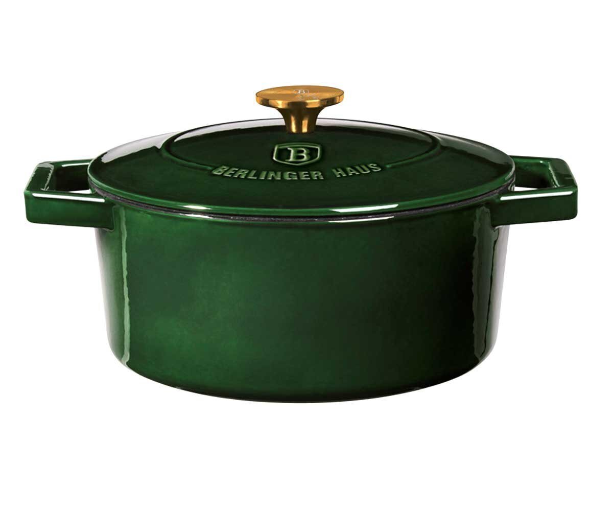 Berlinger Haus Emerald Collection haudutuspata valurautaisella kannella, 4,35 l, 24 cm hinta ja tiedot | Kattilat ja painekattilat | hobbyhall.fi