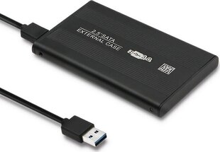 Qoltec ulkoinen kovalevykotelo HDD / SSD 2.5" SATA3 USB 3.0 | Musta hinta ja tiedot | Qoltec Tietokoneet ja pelaaminen | hobbyhall.fi