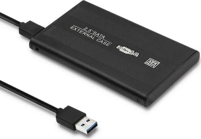 Qoltec ulkoinen kovalevykotelo HDD / SSD 2.5" SATA3 USB 3.0 | Musta hinta ja tiedot | Komponenttien lisätarvikkeet | hobbyhall.fi