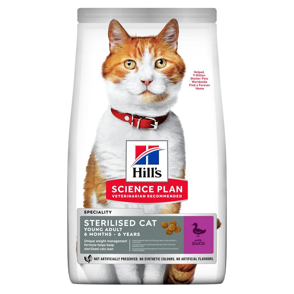 Hill's Science Plan Sterilised Cat Young Adult kissanruoka tonnikalalla, 10 kg hinta ja tiedot | Kissan kuivaruoka | hobbyhall.fi