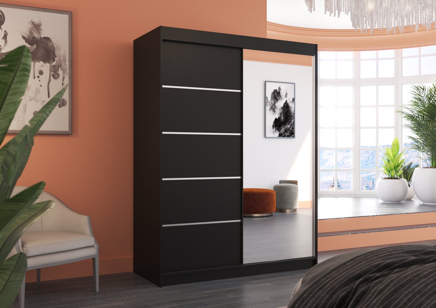 Kaappi ADRK Furniture Limbo, musta hinta ja tiedot | Kaapit | hobbyhall.fi