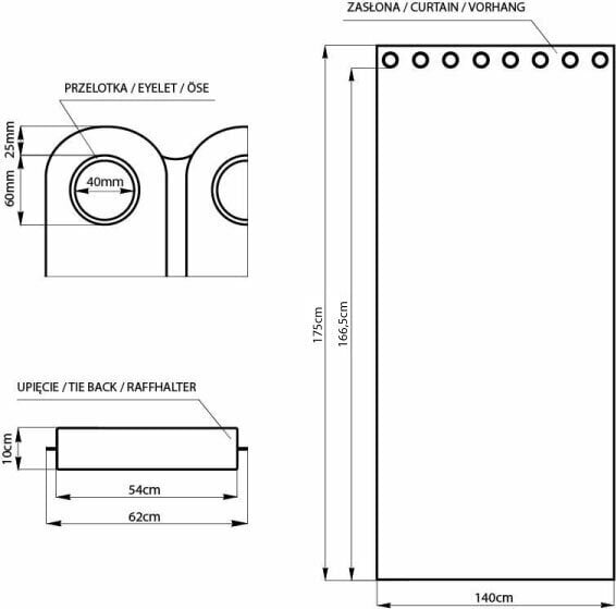 Pimennysverho Amelia Home Blackout, 140x175 cm. hinta ja tiedot | Verhot | hobbyhall.fi