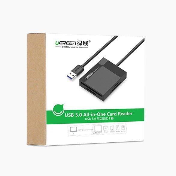 Adapteri Ugreen USB 3.0 SD / micro SD / CF / MS-kortinlukija (CR125 30333) hinta ja tiedot | Adapterit | hobbyhall.fi