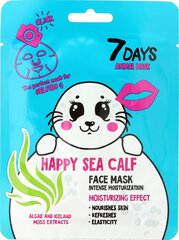 Kosteuttava kasvonaamio 7 Days Animal Happy Sea Calf, 28 g hinta ja tiedot | Kasvonaamiot ja silmänalusaamiot | hobbyhall.fi