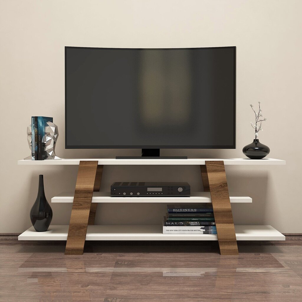 TV-pöytä Flower, beige/ruskea hinta ja tiedot | TV-tasot | hobbyhall.fi