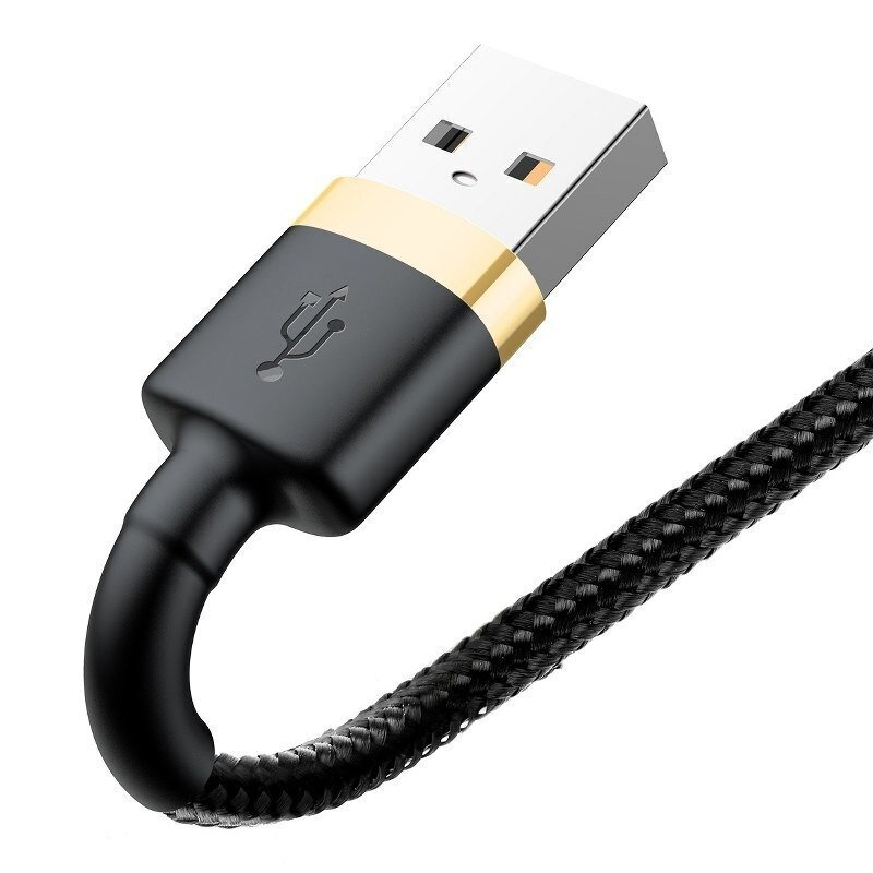 Kaapeli Baseus Cafule USB Lightning 1,5 A 2m, kulta/musta hinta ja tiedot | Puhelinkaapelit | hobbyhall.fi