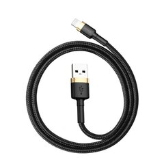 Kaapeli Baseus Cafule USB Lightning 1,5 A 2m, kulta/musta hinta ja tiedot | Puhelinkaapelit | hobbyhall.fi