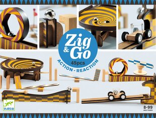 Rakennuspeli - Zig & Go - 45 kpl, Djeco, hinta ja tiedot | Djeco Lelut yli 3-vuotiaille lapsille | hobbyhall.fi