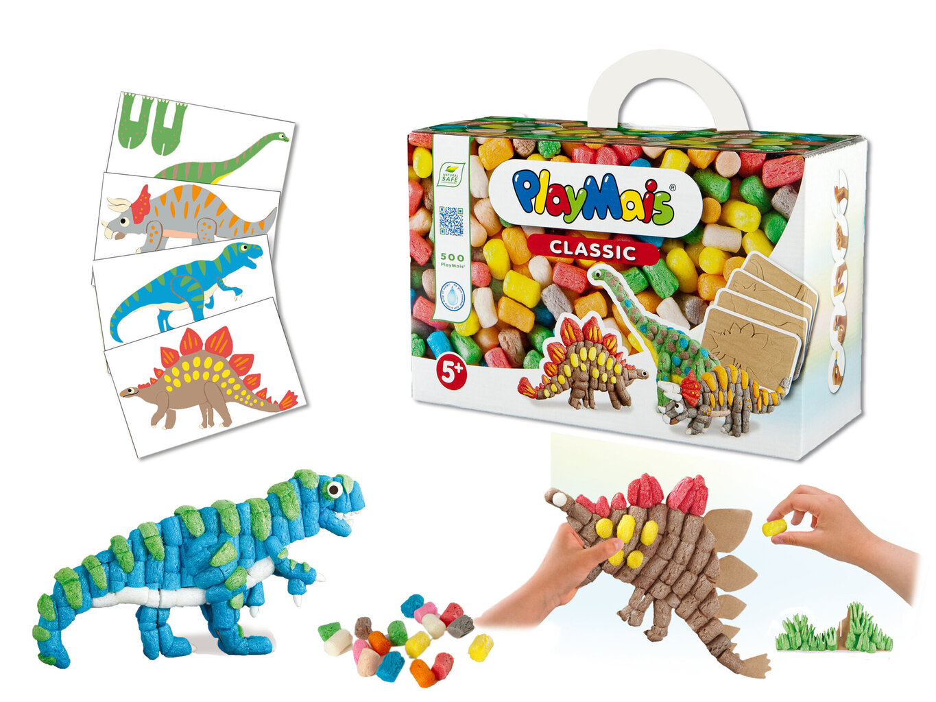 PlayMais, Hauskaa leikkiä, Dinosaurukset, 500 osaa hinta ja tiedot | Kehittävät lelut | hobbyhall.fi