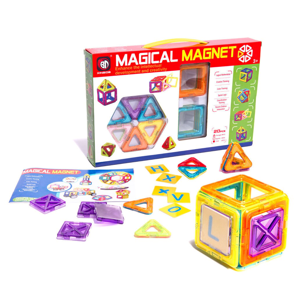 Magneettinen rakennussarja Magical Magnet 20 osaa hinta ja tiedot | LEGOT ja rakennuslelut | hobbyhall.fi