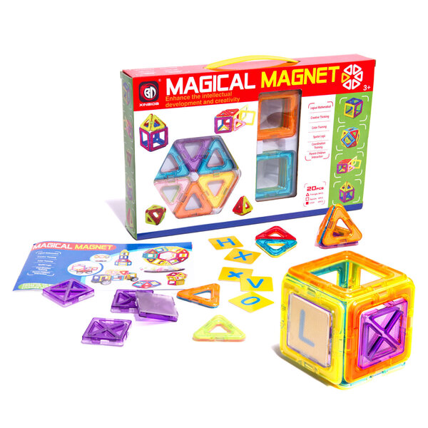 Magneettinen rakennussarja Magical Magnet 20 osaa