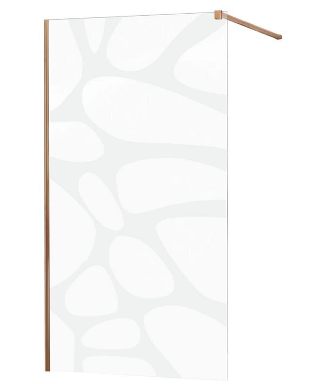 Suihkuseinä Mexen Kioto, ruusukulta/kuviolasi 70,80,90,100,110,120x200 cm hinta ja tiedot | Suihkuseinät ja -ovet | hobbyhall.fi