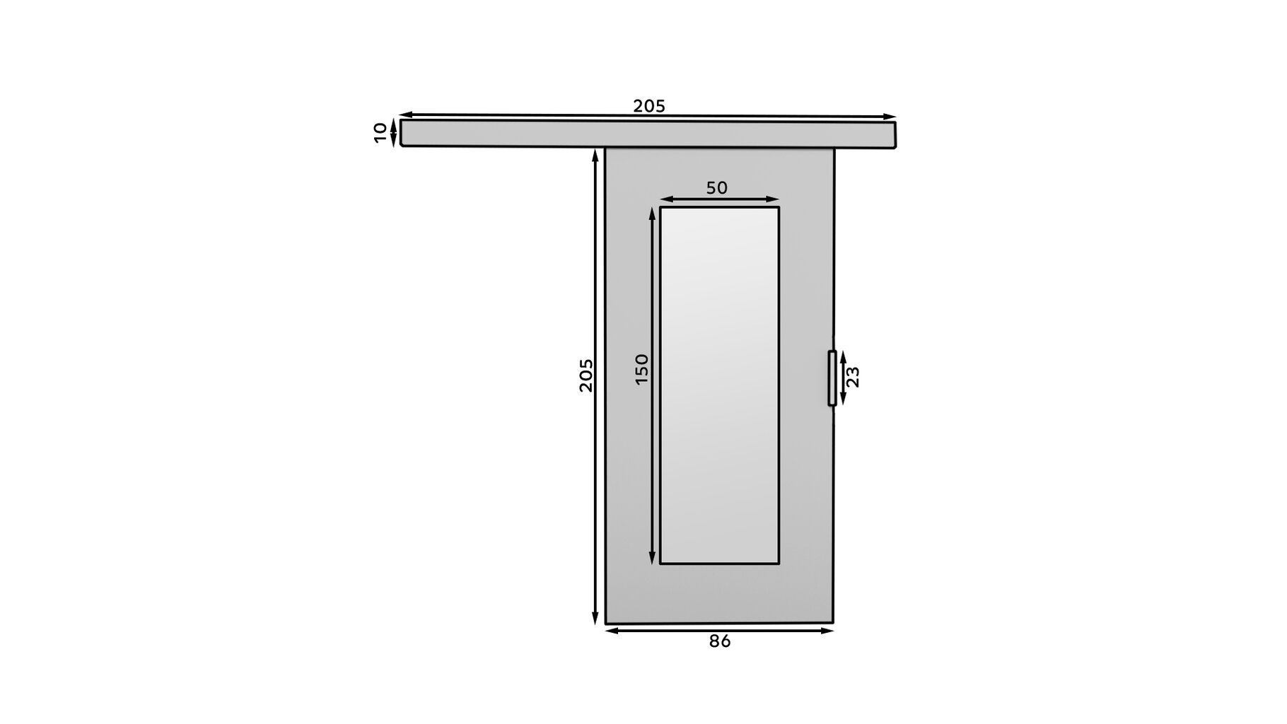 Ovi ADRK Furniture Tony 86, valkoinen hinta ja tiedot | Kaapit | hobbyhall.fi