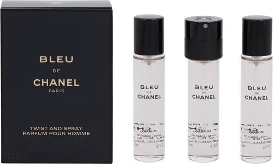 Chanel Bleu de Chanel Pour Homme EDT lahjasetti miehille 3 x 20 ml hinta ja tiedot | Miesten hajuvedet | hobbyhall.fi