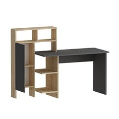 Työpöytä Kalune Design 550 (I), 111,8 cm, harmaa/vaaleanruskea hinta ja tiedot | Tietokonepöydät ja työpöydät | hobbyhall.fi