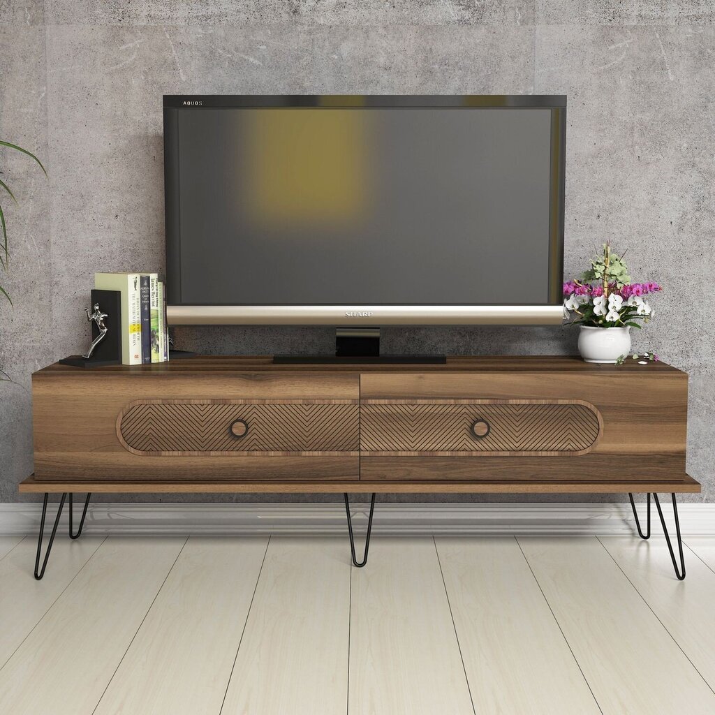 TV-taso Kalune Design 845, 145 cm, ruskea hinta ja tiedot | TV-tasot | hobbyhall.fi