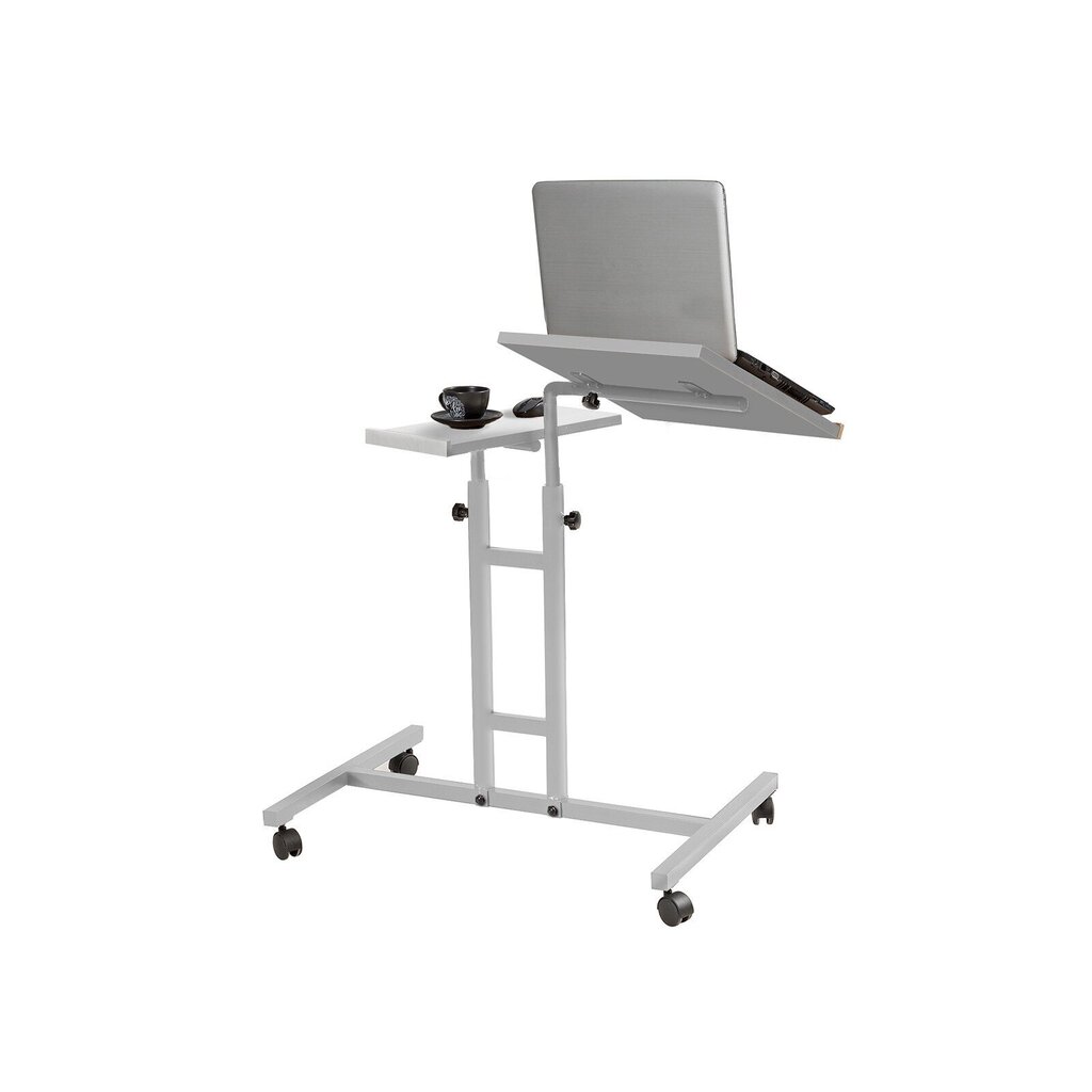 Tietokonepöytä Kalune Design 863 (I) kannettavalle tietokoneelle, musta/valkoinen hinta ja tiedot | Tietokonepöydät ja työpöydät | hobbyhall.fi