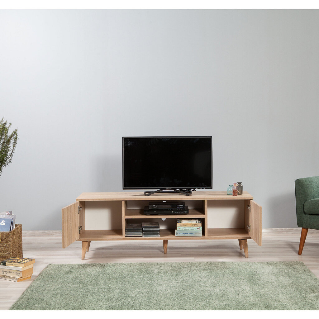 TV-taso Kalune Design 863(I), väri: keltainen/tammi hinta ja tiedot | TV-tasot | hobbyhall.fi