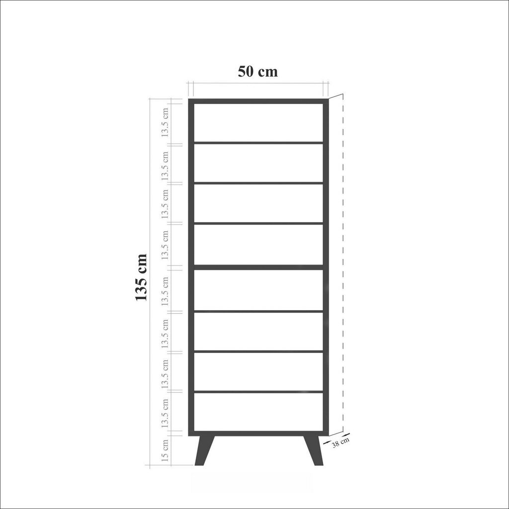 Kenkäkaappi Kalune Design 863, ruskea/tammivärinen hinta ja tiedot | Kenkäkaapit ja -hyllyt | hobbyhall.fi