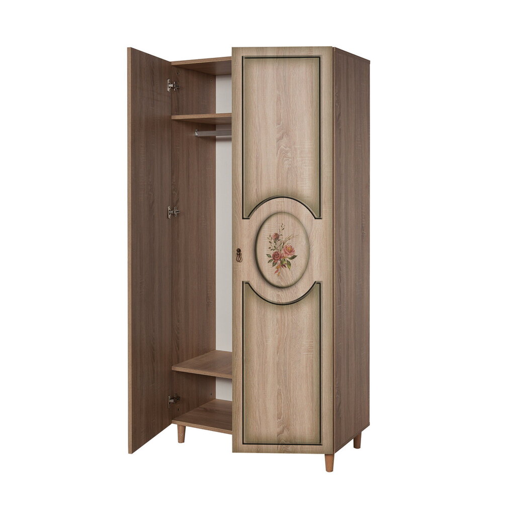 Vaatekaappi Kalune Design Wardrope 869 (IV), 90 cm, tammi hinta ja tiedot | Kaapit | hobbyhall.fi