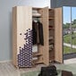 Vaatekaappi Kalune Design Wardrobe 863 (VI), 135 cm, tammen värinen / sininen hinta ja tiedot | Kaapit | hobbyhall.fi