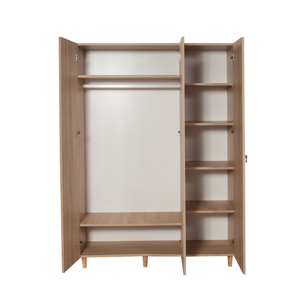 Vaatekaappi Kalune Design Wardrobe 863 (VI), 135 cm, tammen värinen / sininen hinta ja tiedot | Kaapit | hobbyhall.fi