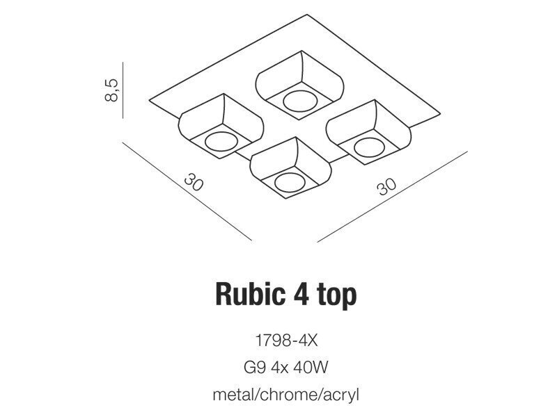 Kattovalaisin AZzardo Rubic AZ0492 hinta ja tiedot | Kattovalaisimet | hobbyhall.fi