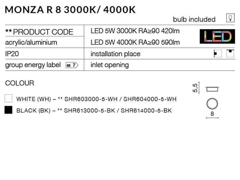 Kattovalaisin Azzardo Monza r AZ2253 hinta ja tiedot | Kattovalaisimet | hobbyhall.fi