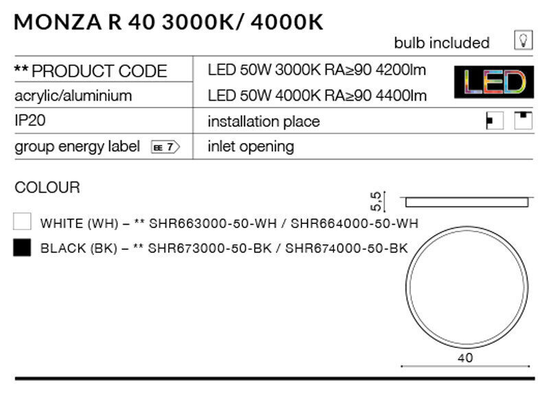 Kattovalaisin Azzardo Monza r AZ2265 hinta ja tiedot | Kattovalaisimet | hobbyhall.fi