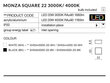 Kattovalaisin AZzardo Monza sq AZ2269 hinta ja tiedot | Kattovalaisimet | hobbyhall.fi