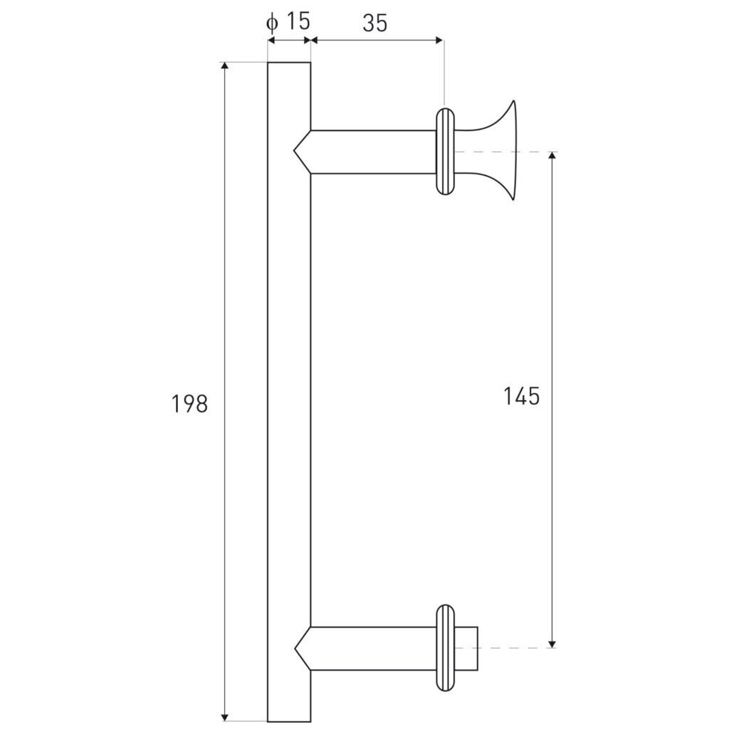 Suihkukaapin kahvat Kerra UK-01 BL hinta ja tiedot | Kylpyhuonetarvikkeet | hobbyhall.fi