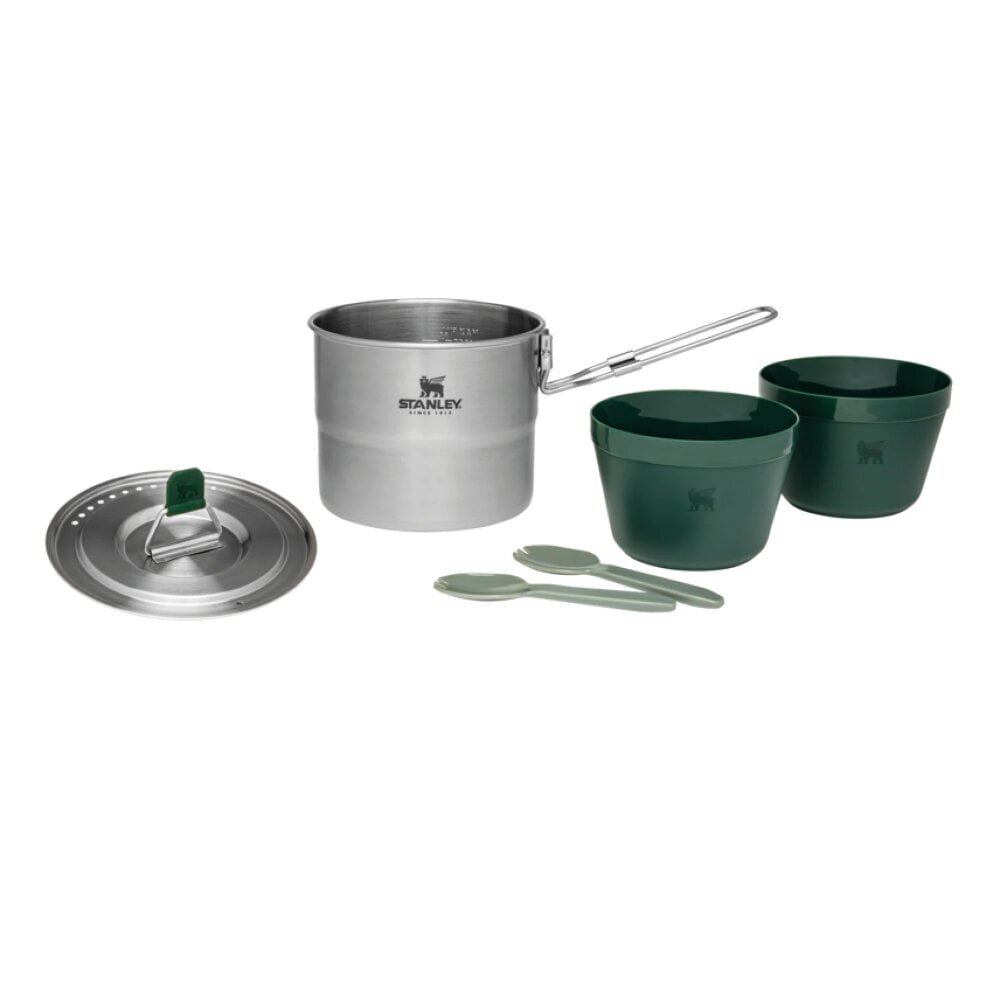 Retkikeitin ja ruokailusetti, The Stainless Steel Cook Set For Two 1 l, ruostumaton teräs hinta ja tiedot | Kattilat ja painekattilat | hobbyhall.fi