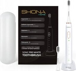 Shona Pro Electric IPX7 Sonic -hammasharja 5 tilaa/3x nopeus + tavaratilan kotelo (mukana 2 päätä) valkoinen hinta ja tiedot | Shona Kodinkoneet ja kodinelektroniikka | hobbyhall.fi